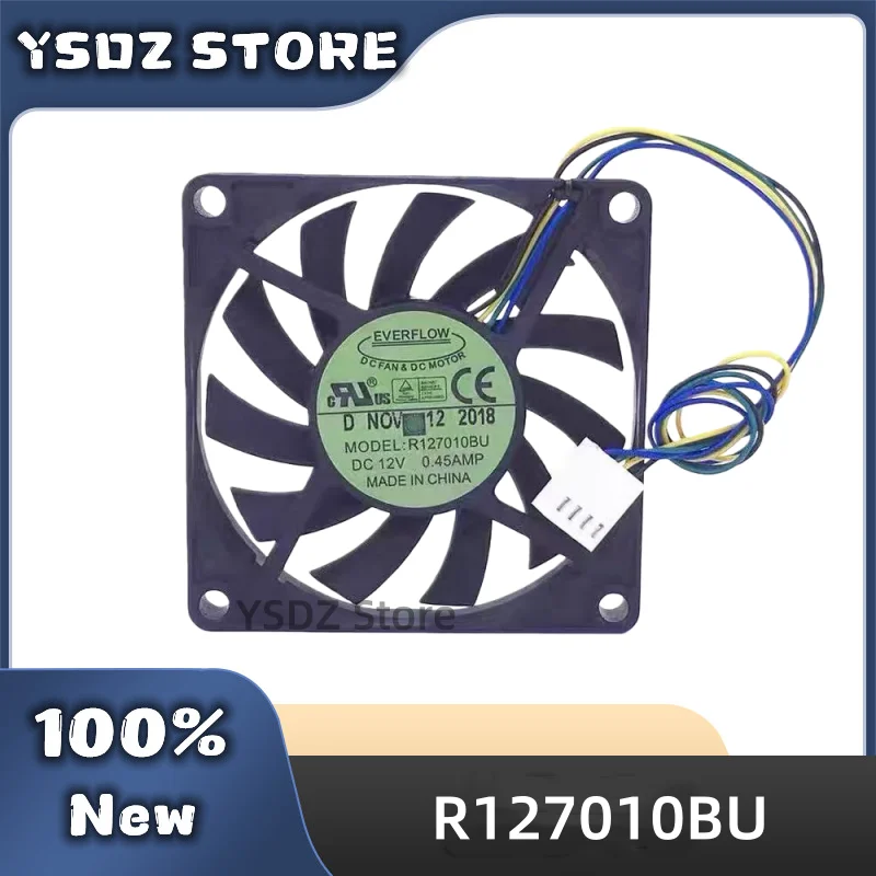 100%NEW 7010 70mm R127010BU 12V 0.45A 7cm large wind cooling fan in stock Fast Shipping