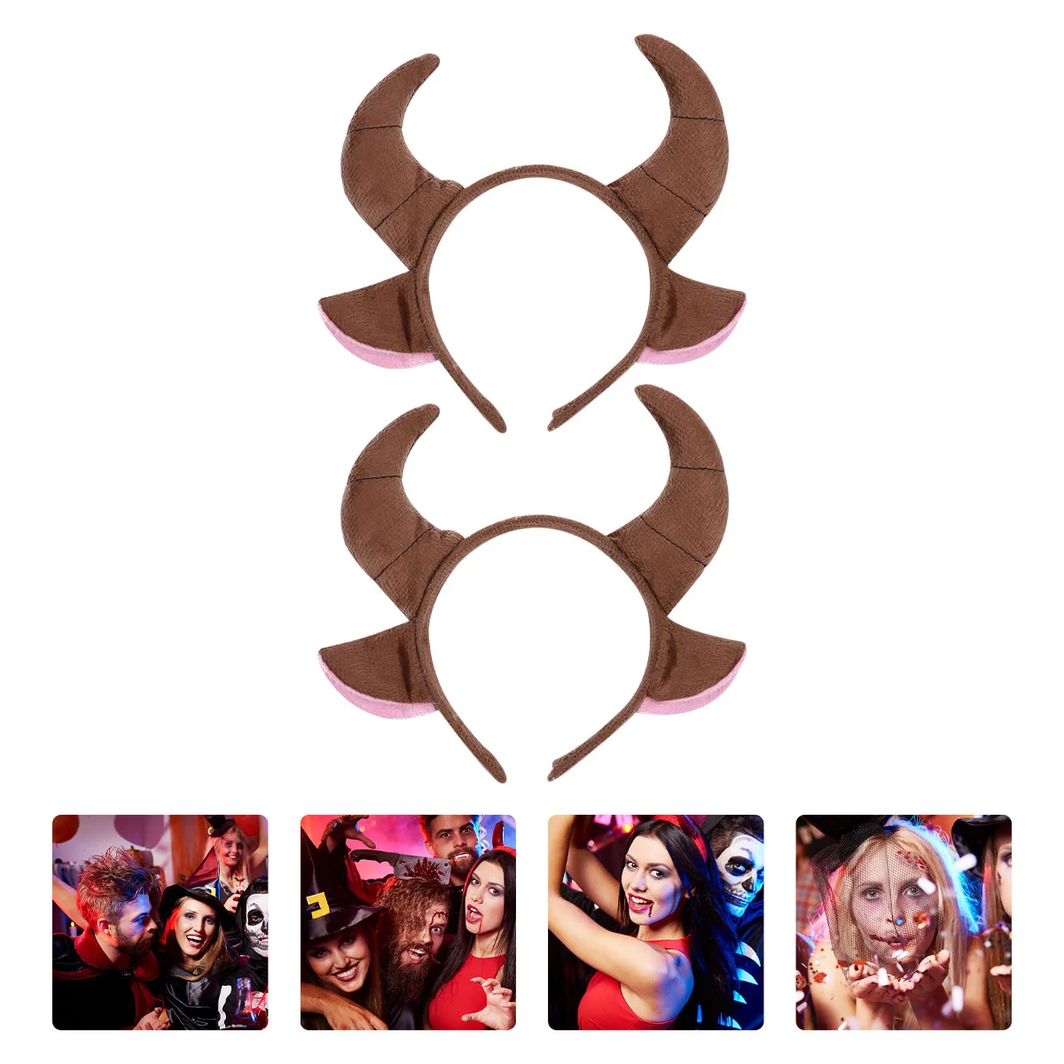 2 Pcs 동물 메이크업 머리띠 할로윈 의상 경적 모자를 쓰고 있죠 코스프레 천 헤드 피스