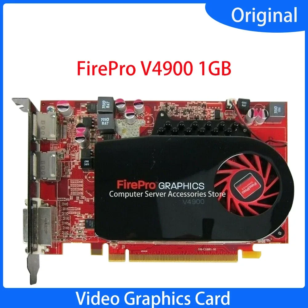 

Бывшая в употреблении видеокарта FirePro V4900 1 ГБ GDDR5 PCI-e для рабочей станции, графическая карта PCI Express 2,1 X16 для передачи чертежей сапр V4900 1G