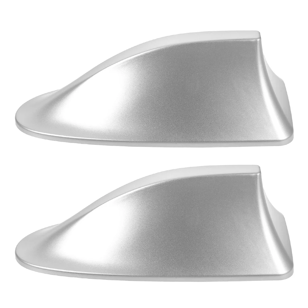 

2Pcs Car Shark Fin Antenna Unique Design Optimal Audio Performance No Drilling Required Roof Mount Signal Fin Antenna