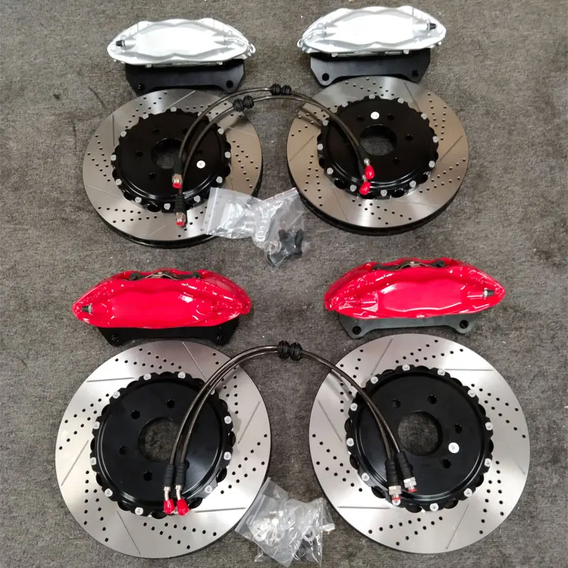 Auto Big Brake Kits Red 4 Pot Brake Calipers 285*24mm 300*24mm Disc Rotor for Honda Civic 8 Civic 10