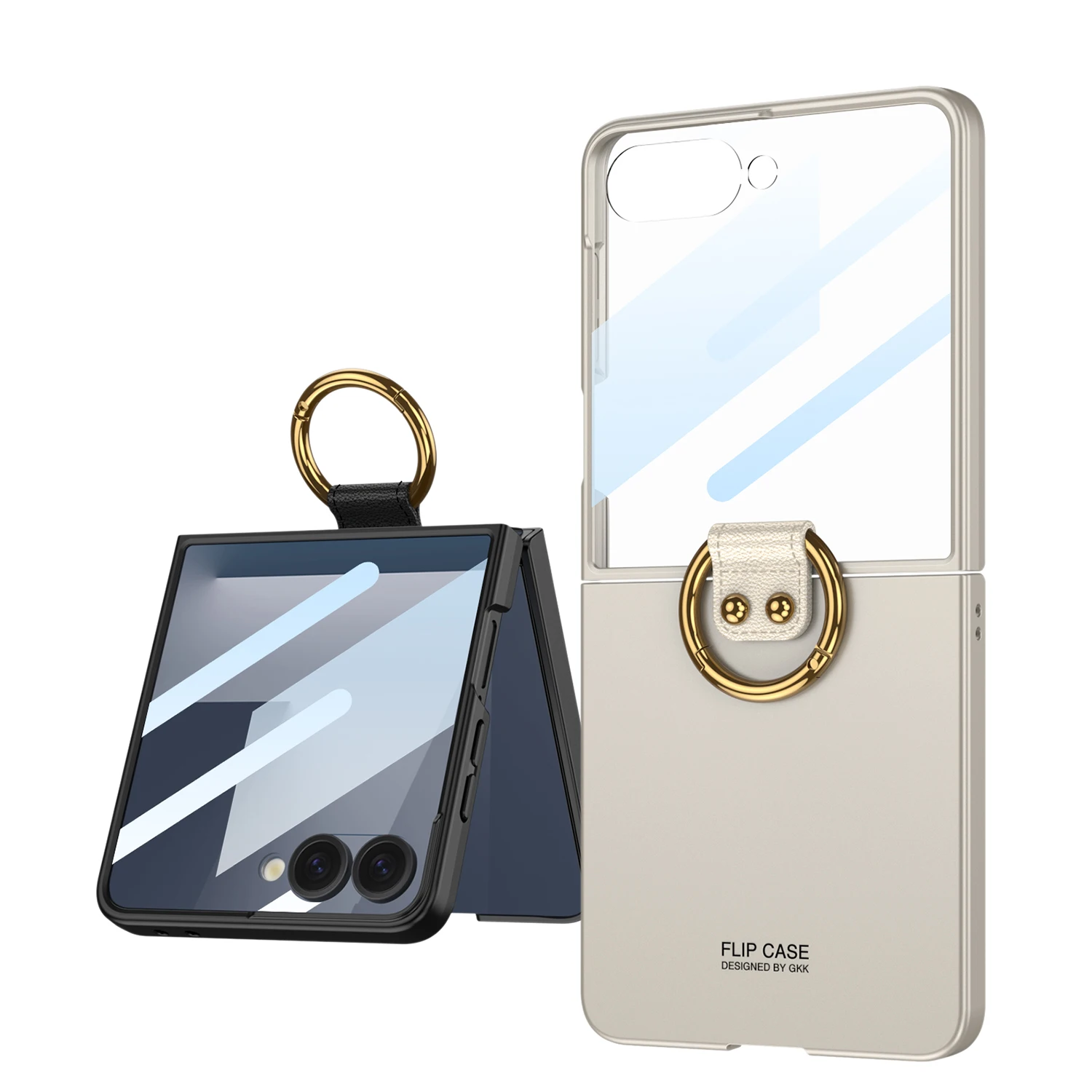 

For Z flip 7 Phone Case Ultra-thin Foldable Screen Protective Film Ring New Style Anti-fall Eco-friendly Ring Protection