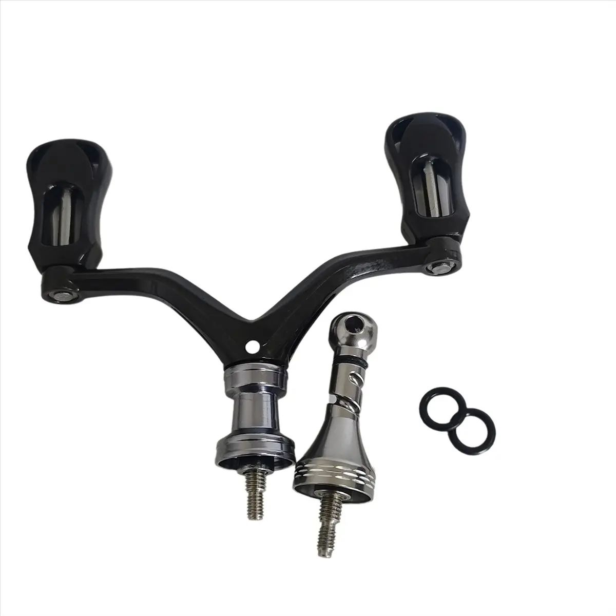 ABME New Dual-Grip Reel Handle Light Weight Handle Replacement Fishing Reel Double Handle