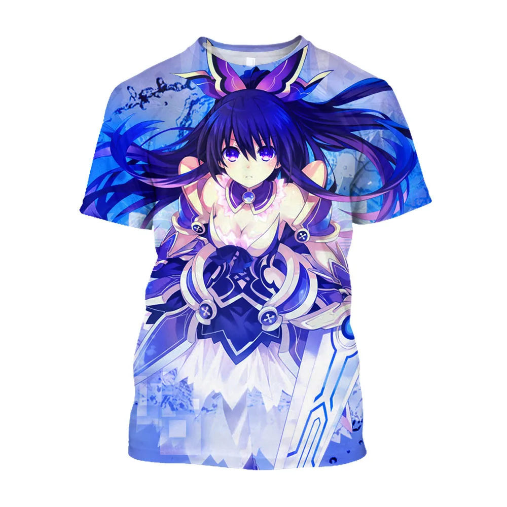 Jumeast 3D Anime Date A Live Printed T Shirt for Men Tokisaki Kurumi Sexy Girls Cartoon Tshirt Unisex Casual Baggy T-shirty Tops