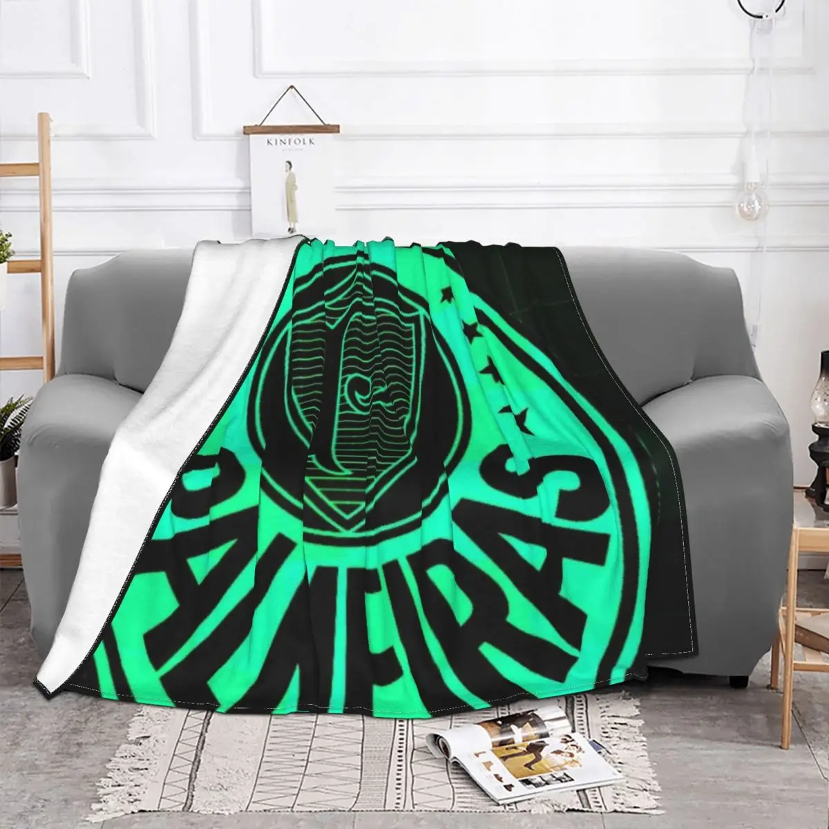 Palmeiras Blanket Thick Flannel Nap Blanket Couch Blanket Family Expenses