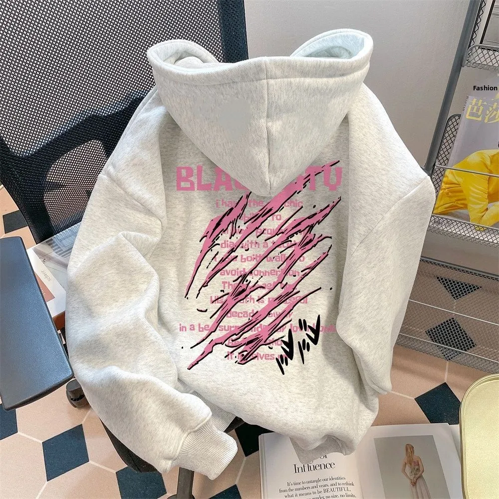 

Худи оверсайз с американским принтом, весна-осень, свободный крой, парные топы, дышащий хлопок