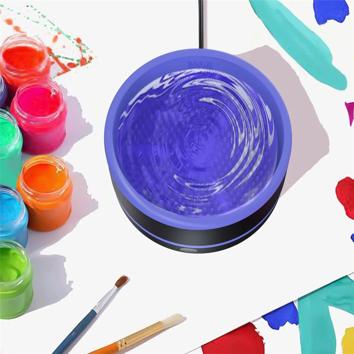 Limpiador eléctrico del cepillo de pintura del cepillo del maquillaje, taza eléctrica del enjuague del limpiador del cepillo de pintura,