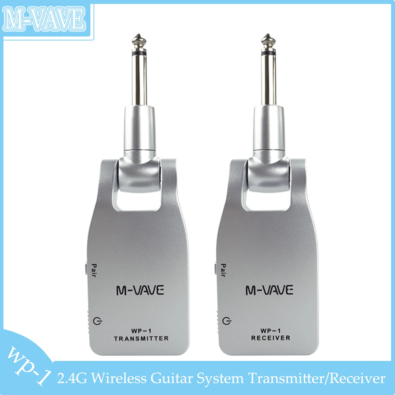 

M-VAVE.4G Беспроводная гитарная система передатчик/приемник | Сверхнизкая задержка | с/4 канала | Диапазон передачи 30M | 280 ° Вращающийся WP-1