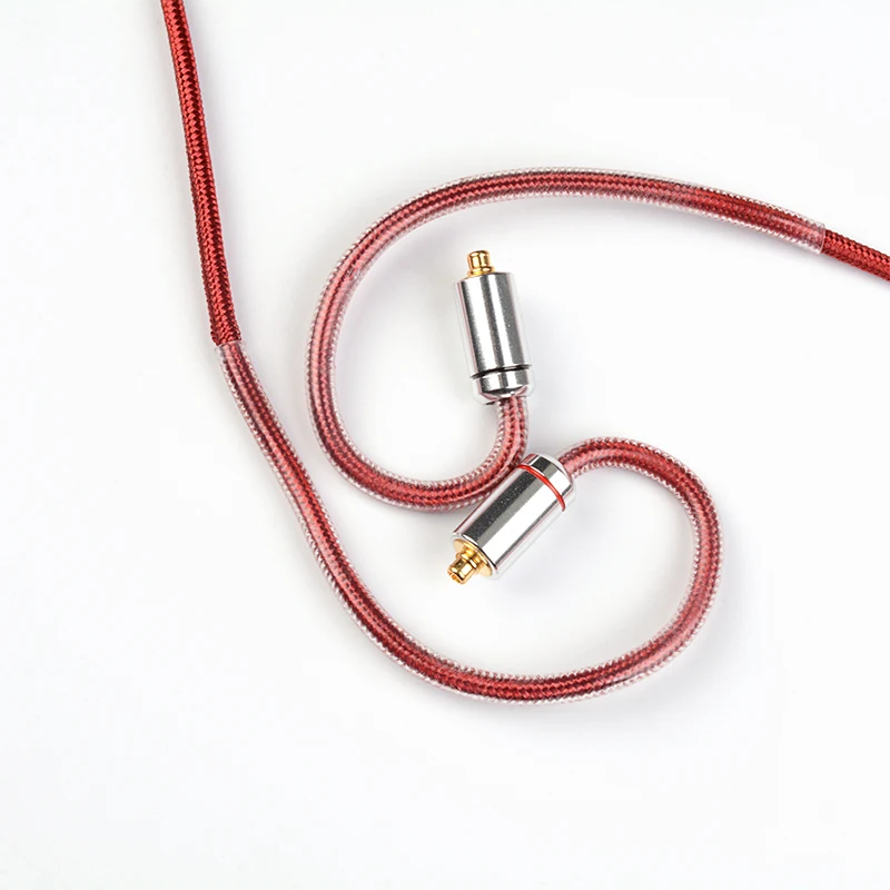 NICEHCK RedAg 4N Kabel do słuchawek z czystego srebra, ulepszający dźwięk, z wtykami MMCX/QDC/0.78mm 2Pin, do Rockies Tears NX8Ti — zdjęcie produktu 6