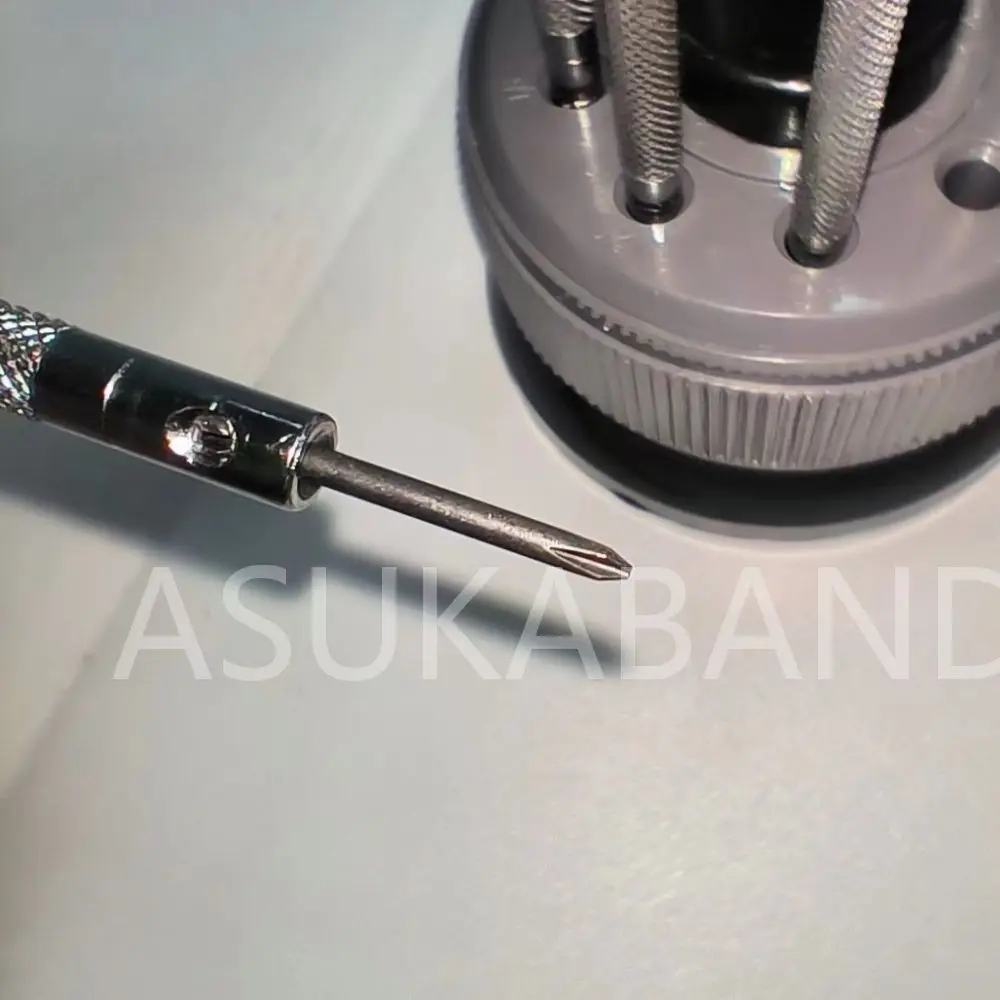 9 buah alat pembuat jam 0.8mm-2.0mm, Set Obeng Phillips datar berslot, Kit perbaikan kacamata Mini, Penyimpanan obeng
