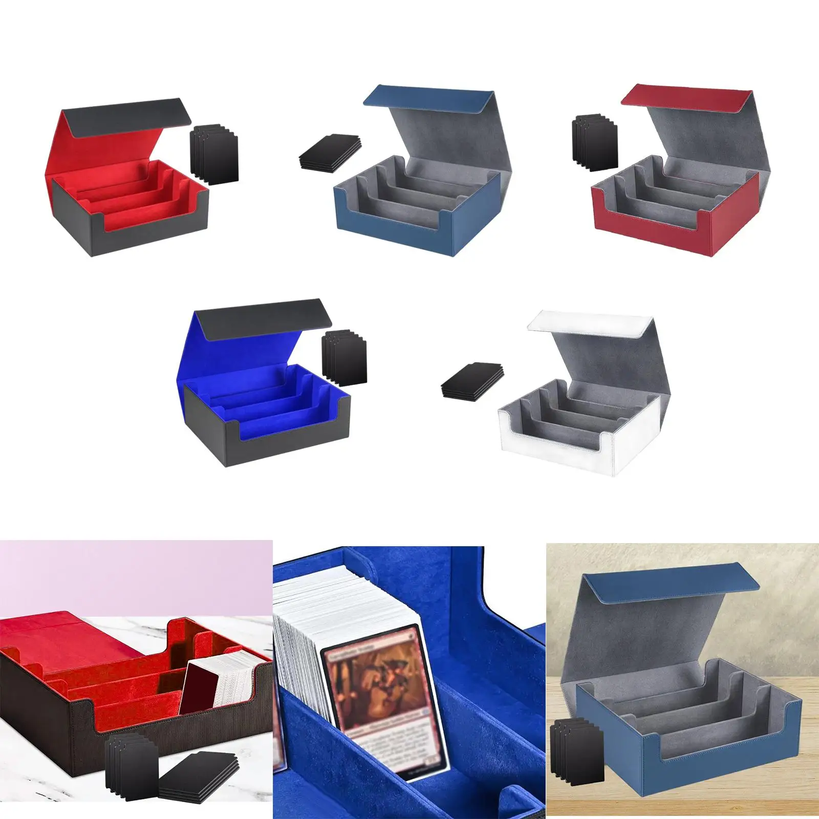 

Trading Card Deck Box Durable 1800 Cards Capacity Standard Sports Cards Case