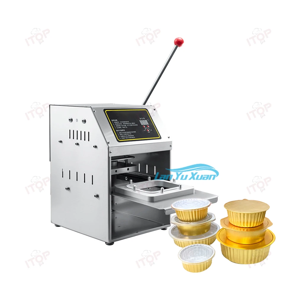 Wholesale Aluminum Square and Round Foil Lid Food Container Sealing Machine