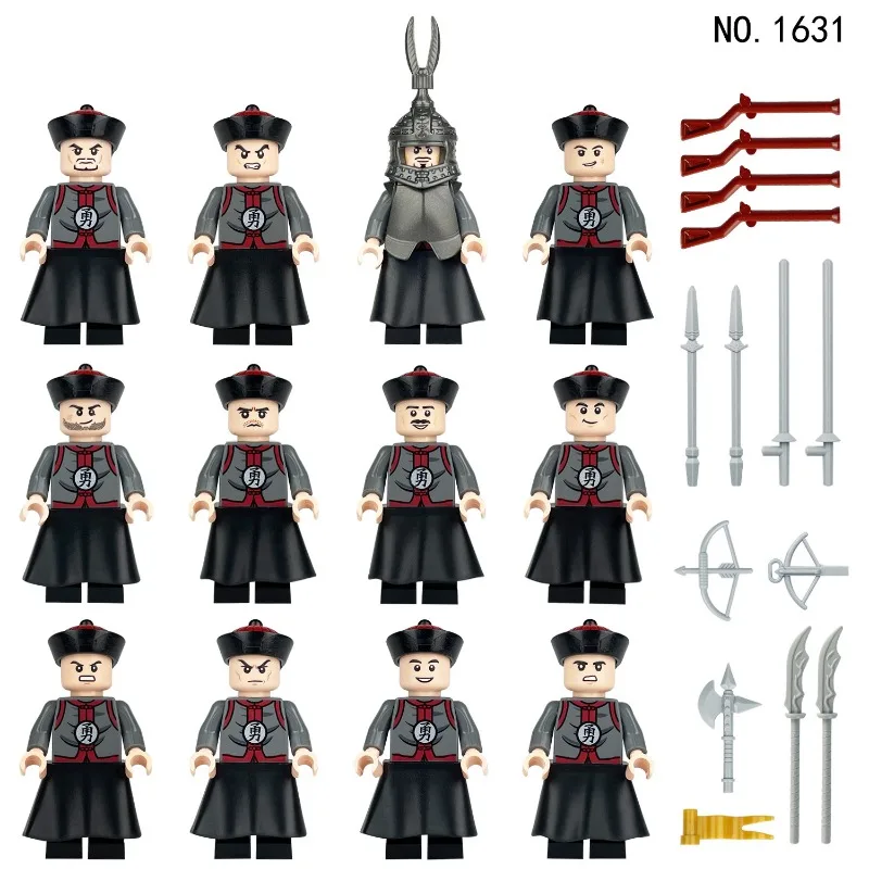 Home accessories Qing Dynasty Characters 1633 Ancient ** Soldier Figure Royal Guard Doll Children\'s Assembling Toys