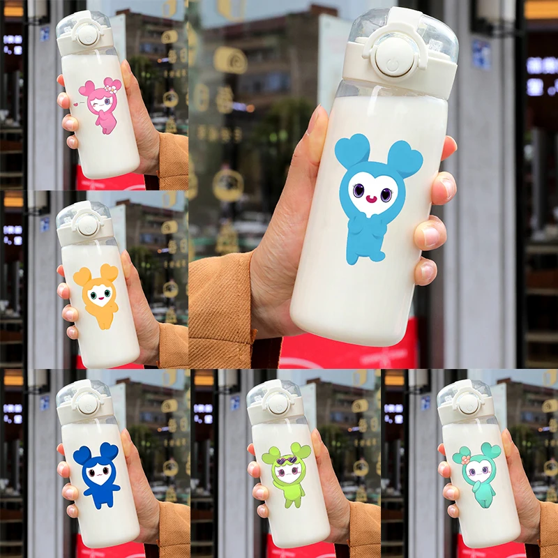 

TWICE Sports Transparent Water Bottle 400ml Portable Gym Travel Clear Leakproof Drinking Bottle Frosted Bottle ONCE Fans Gift