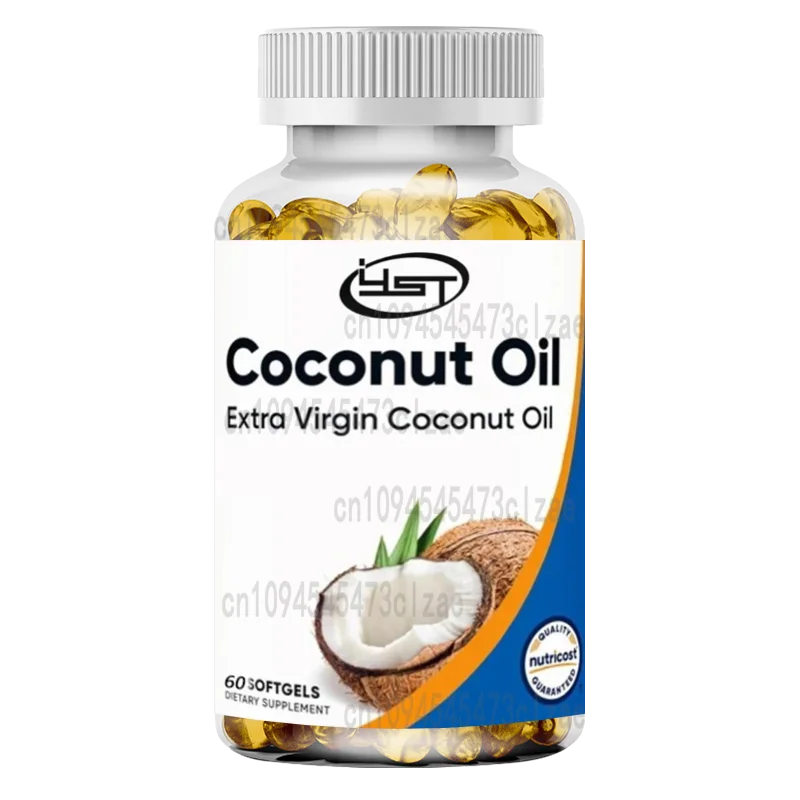 Coconut Oil Soft Capsules (1000mg) 60 Capsules - Extra Virgin Coconut Oil - Gluten Free, Non Genetically Modified