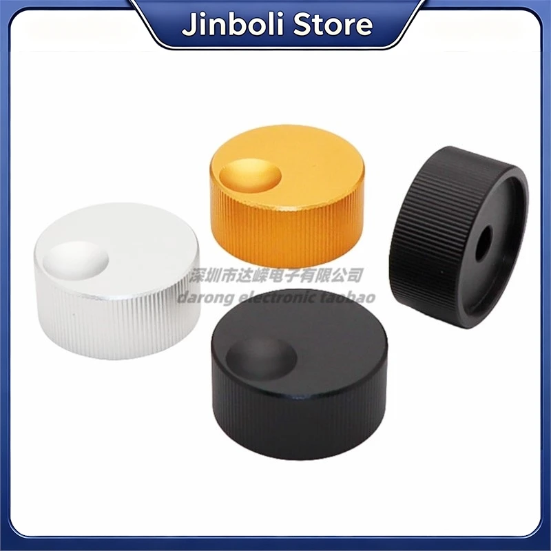 1PCS 28x13mm Full Aluminum Sandblasted Knob Cap Potentiometer Volume Adjustment Knob 6mm Round Shaft Hole