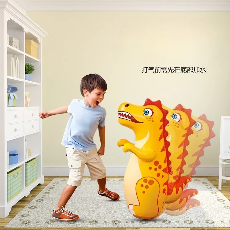 

PVC Inflatable Standing Dinosaur Boxing Bag Tumbler Toys Safety Air Stuffed Bop Animal Bag Tumbler Toy Children Activity Game
