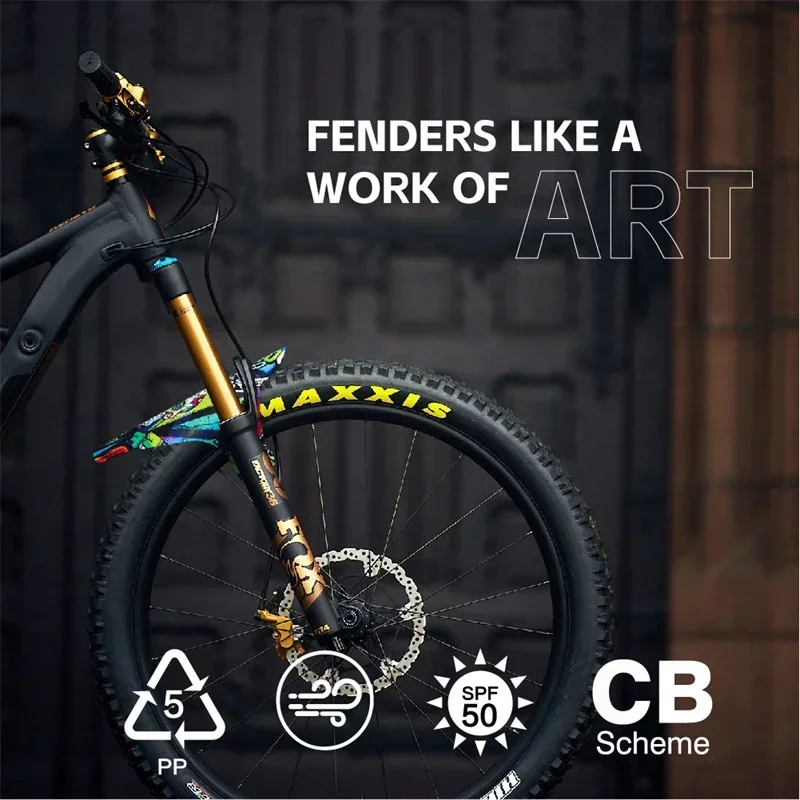 Mudguard Bicycle Fenders Front+Rear Universal Mud Guard Mtb Road Bike Wings Marine Materials Cycling Accessories Bike Equipment