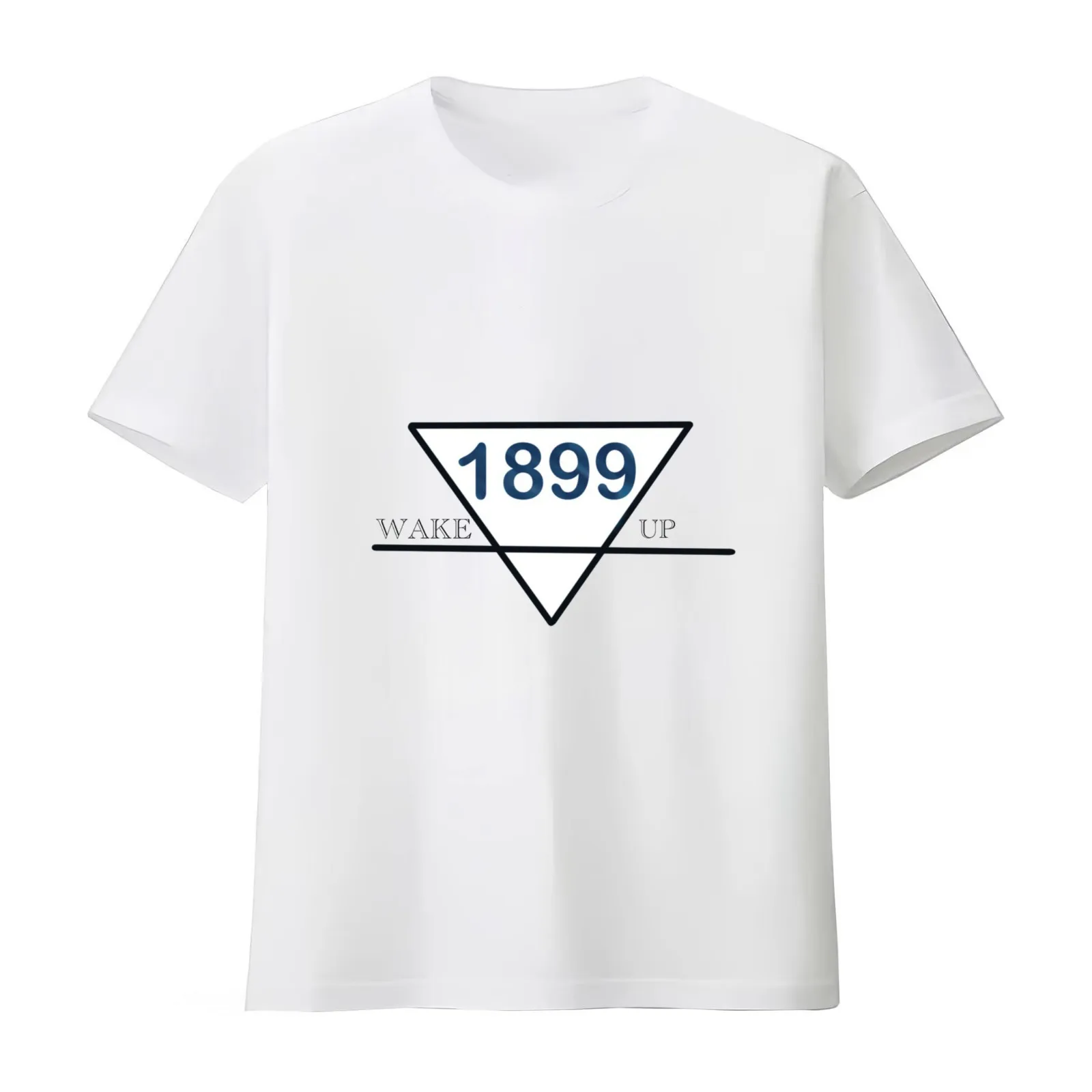 wake up 1899 T-Shirt Summer Casual Cotton Tee Oversized Streetwear Tops Vintage Graphic Print Loose Fit Short Sleeve