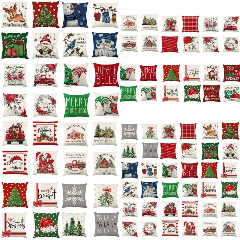 Amazon popular Christmas pillow cover home holiday atmosphere decoration bed large cushion wholesale