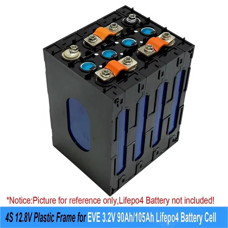 12V 4S Battery Frame For CATL EVE 90Ah 105Ah Lifepo4 Battery Cell ABS PC Plastic Holder With Latches