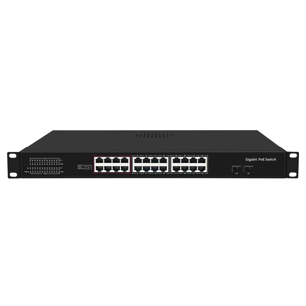 26 Ports 10/100/1000M Gigabit PoE Switch