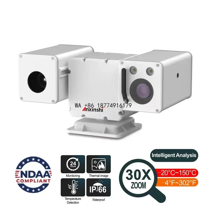 wmwmnu 30x Optical Zoom 360 Degree Rotation Dual Spectrum Thermal Imaging Cctv Ptz Ip Bispectral Mini PTZ NetworkODM OEM