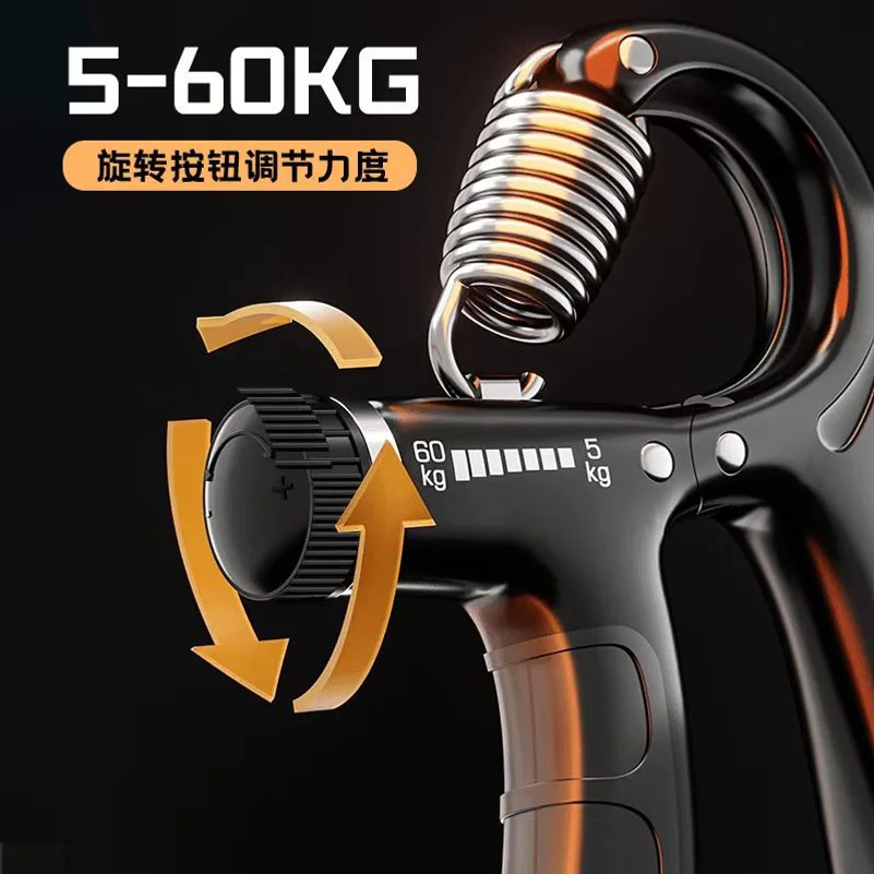Professional Mechanical Counter Hand Gripper for Forearm And Hand Strength Training with 5-60KG Adjustable Resistance