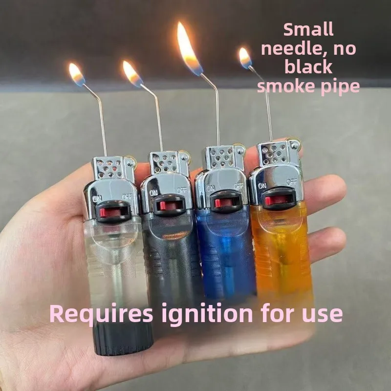 New Creative Pipe Needle Shaped Special Lighter Oblique Lighter Requires Ignition Use Adjustable Flame Cigarette Accessories