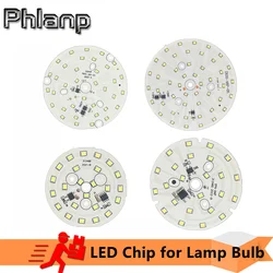 Chip LED Phlanp per Downlight 3W 5W 7W 9W 12W 15W 18W SMD 2835 perline rotonde AC 220V faretto a Chip da incasso a Led