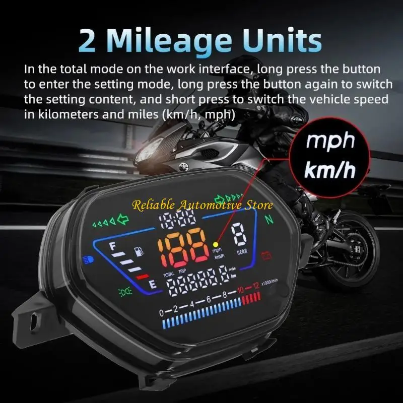 

M68B Stylish Motorcycle Dashboard with High Sensitivity Sensoring Clock for WAE100