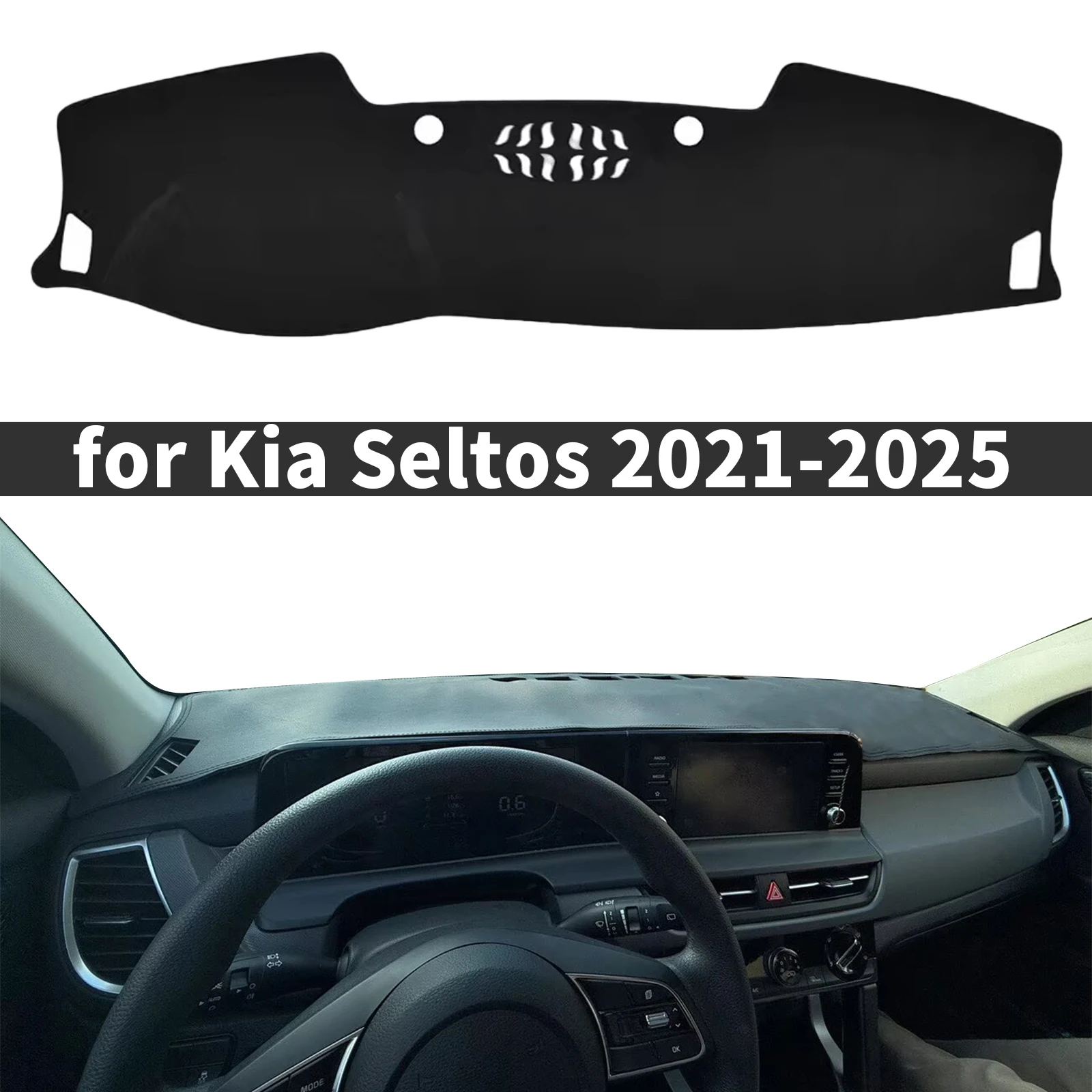 

fit for Kia Seltos KX3 2021 2022 2023 2024 2025 Car Accessories Dashmat Dashboard Cover Pad Protective Carpet DashMat Sunshade