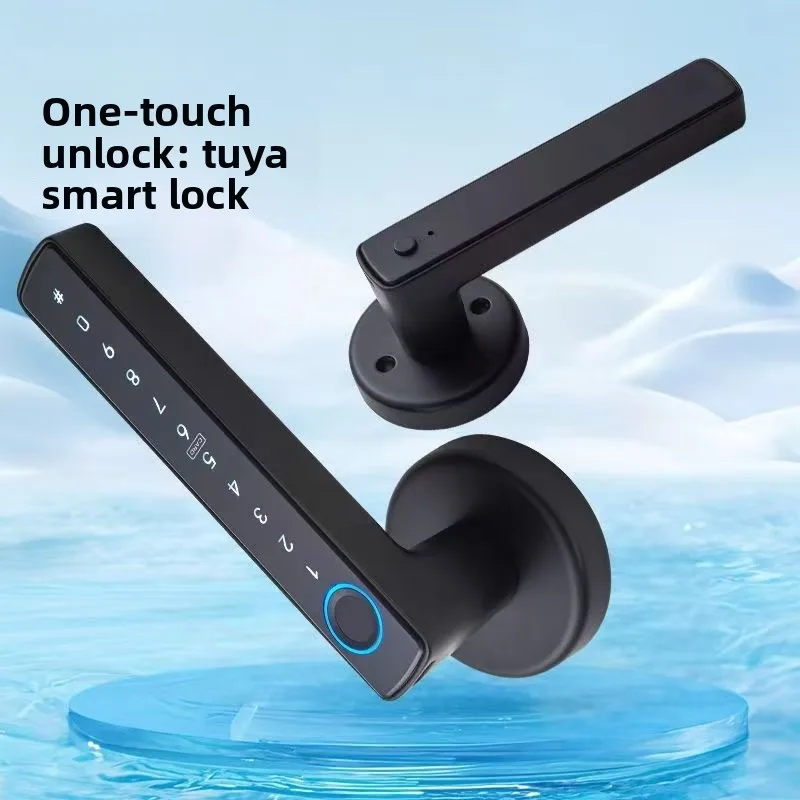 Bluetooth APP Control Smart Electronic Door Lock Fingerprint Password Digital Code Security Handle Lock for Home Entry
