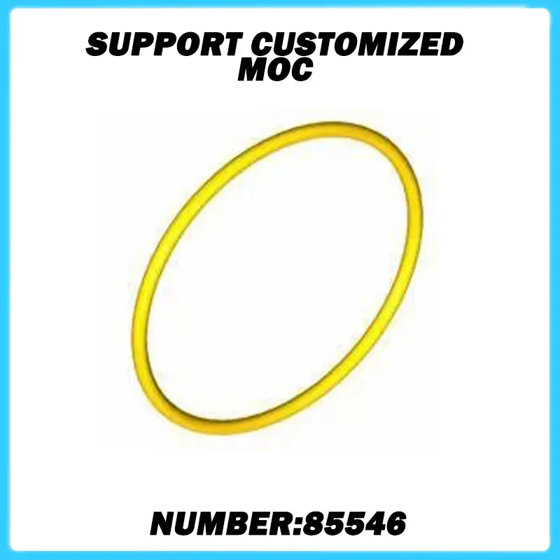 85544 Smartable Technische Rubberen Band Geel 4x4 Bouwsteen Deel Speelgoed Diameter33mm Compatibel Alle Merken 50 g/partij