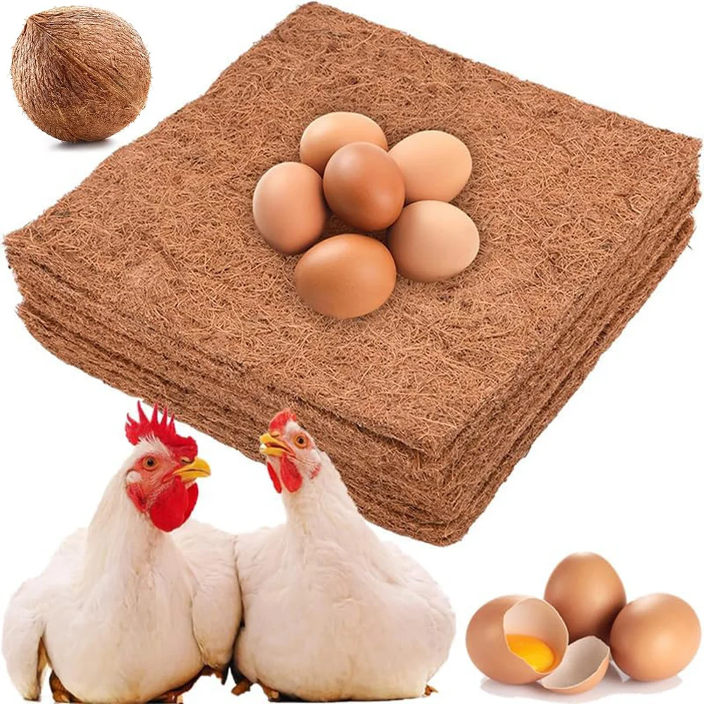 Set da 10 tappetini per nidi di galline, 33 x 33 cm, tappetini spessi e riutilizzabili per proteggere il pollaio e le uova.