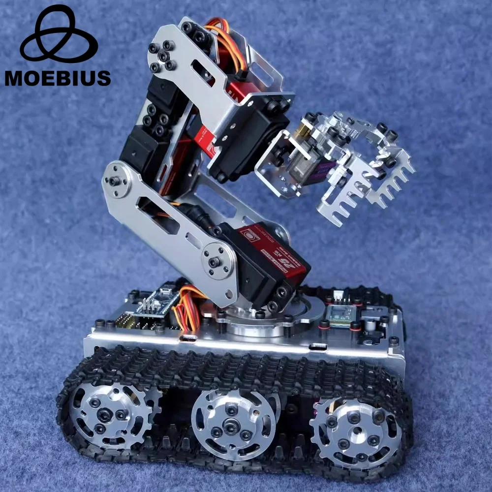 Aplicación de Control de Joystick, brazo de Robot móvil, chasis de tanque de coche con servomotor Digital de 20KG, manipulador Arduino DIY, piezas de brazo mecánico