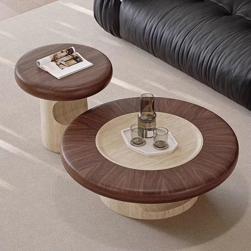 1.2m mobile tea table Solid wood table and chair combination Household rotating tea table Balcony Chinese integrated tea making