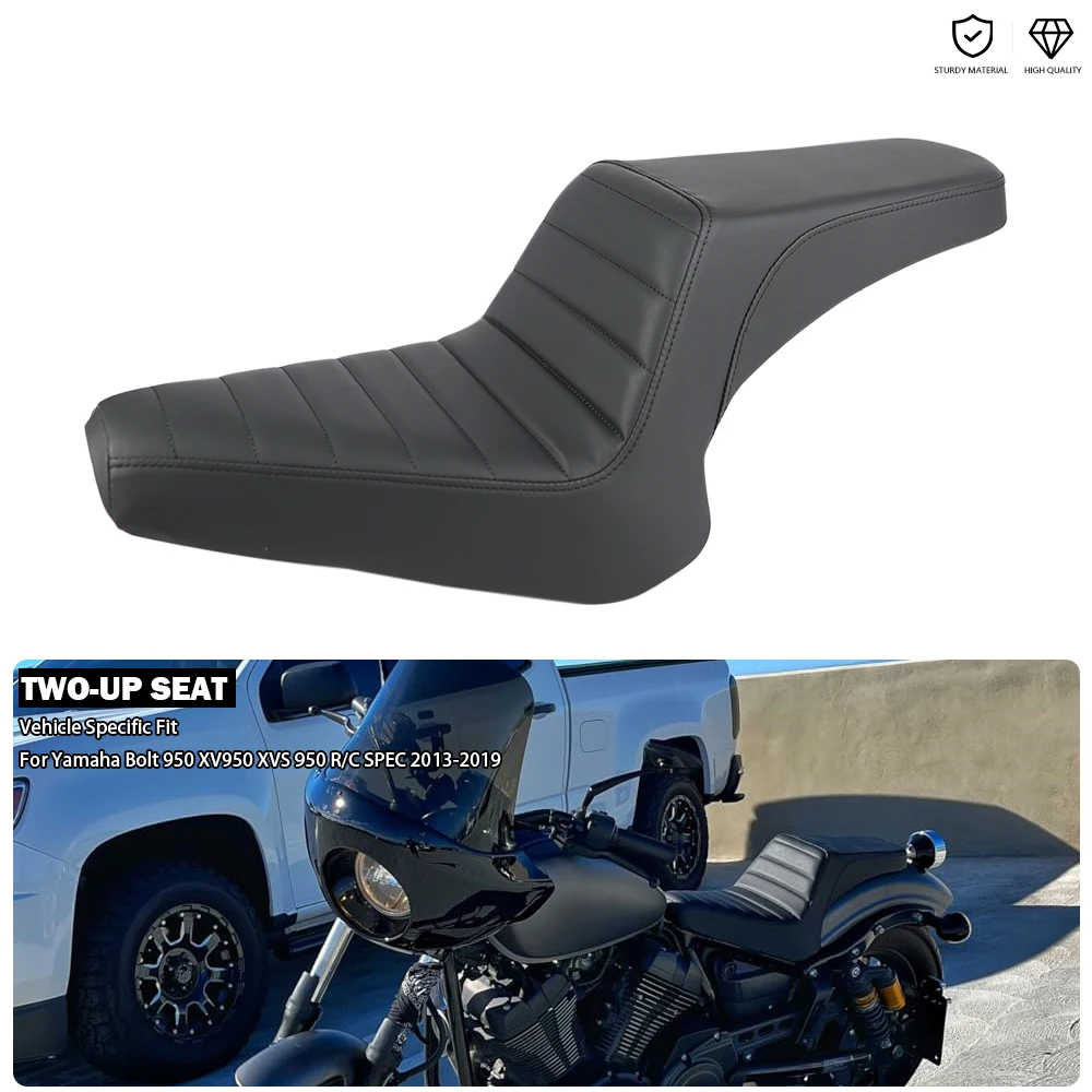 

One-Piece Two-Up Low Rider Seat Passenger Pillion Fastback Design Fits For Yamaha Bolt 950 XV950 XVS 950 R/C SPEC 2013-2019