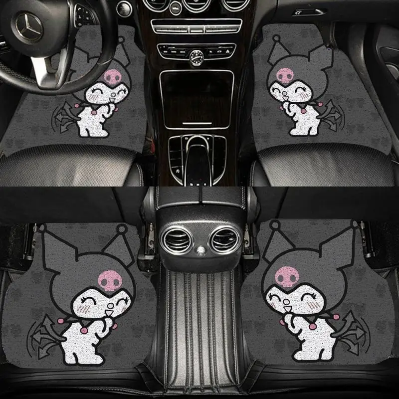 Sanrio Kawaii Kuromi Anime Car Interior Decoration Car Floor Mats Anti-Slip Cartoon Universal Exquisite Soft Simple Hot Cute 24