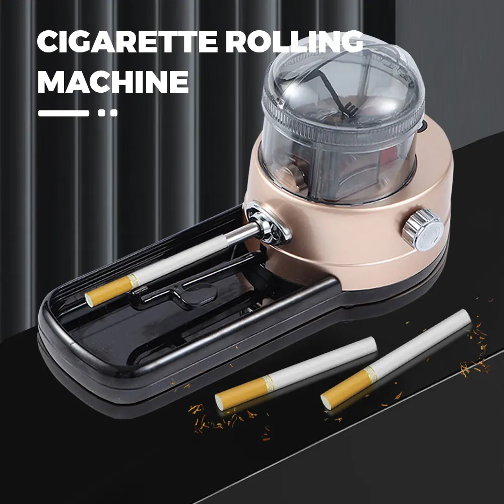 6.5/8mm Automatic Cigarette Rolling Machine Portable Tobacco Injector Machine Cigarette Filling Maker Device DIY Smoking Gadgets