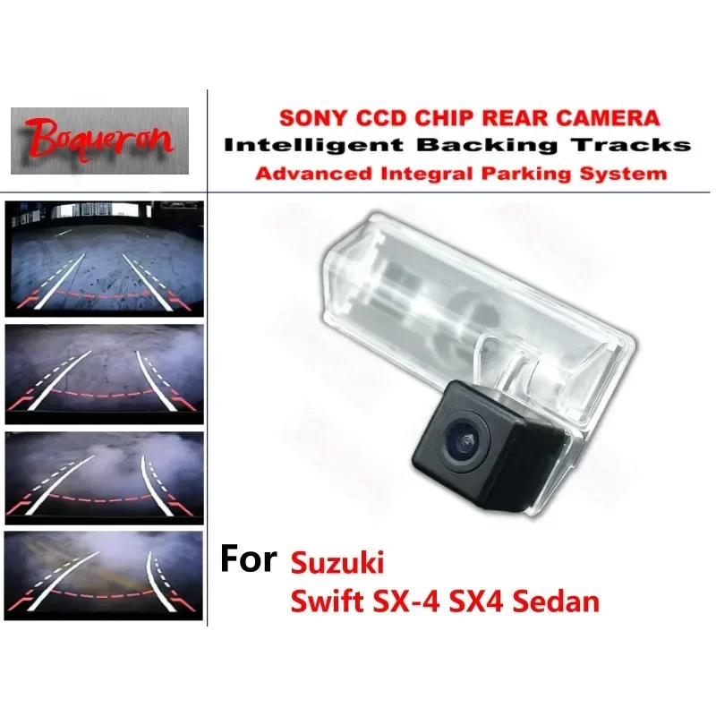 

for Suzuki Swift SX-4 SX4 Sedan CCD Car Backup Parking Camera Intelligent Tracks Dynamic Guidance Rear ViewCamera