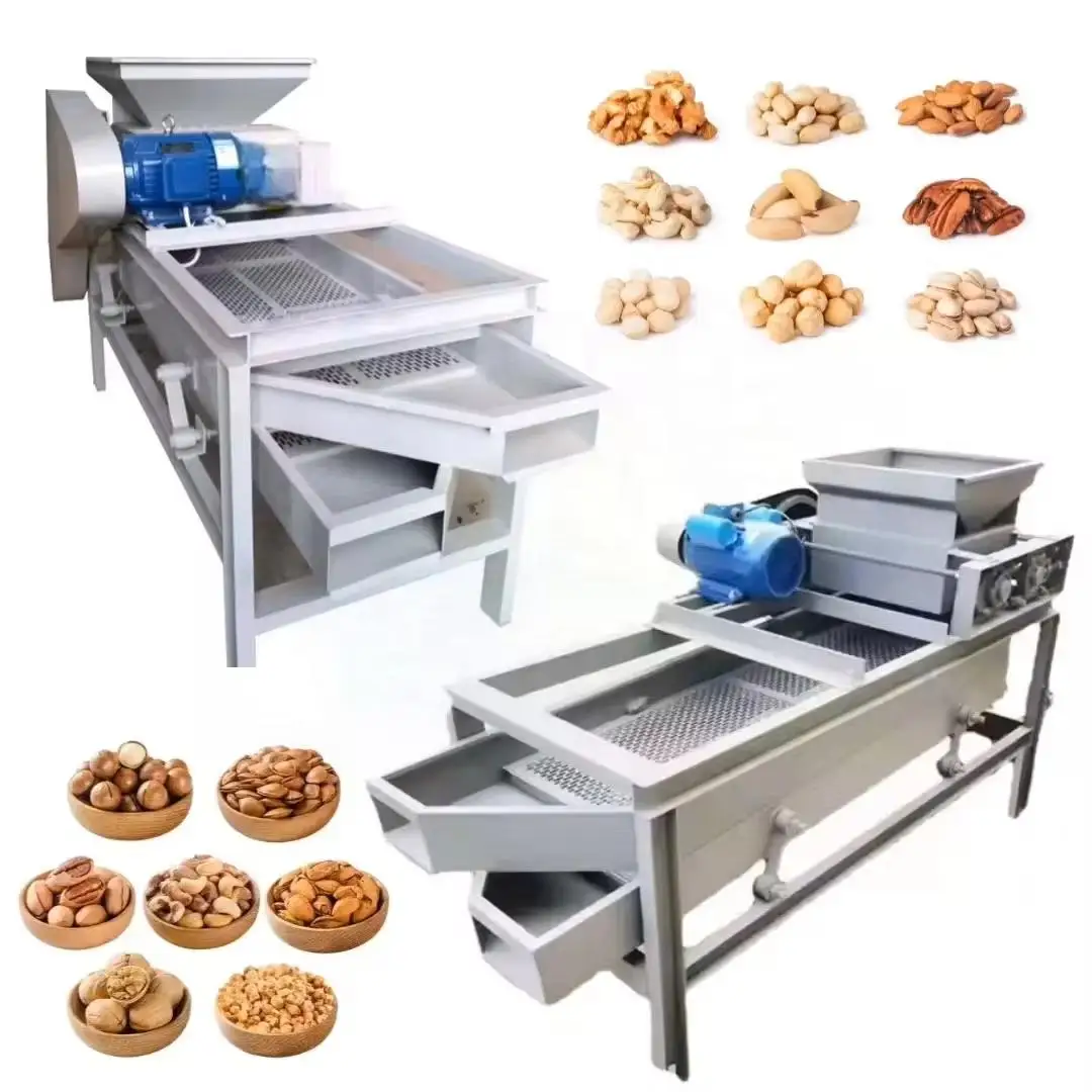 التجارية التلقائي آلة تكسير الجوز الصنوبر الجوز المكسرات البقان اللوز المفرقع المقشر آلة القصف