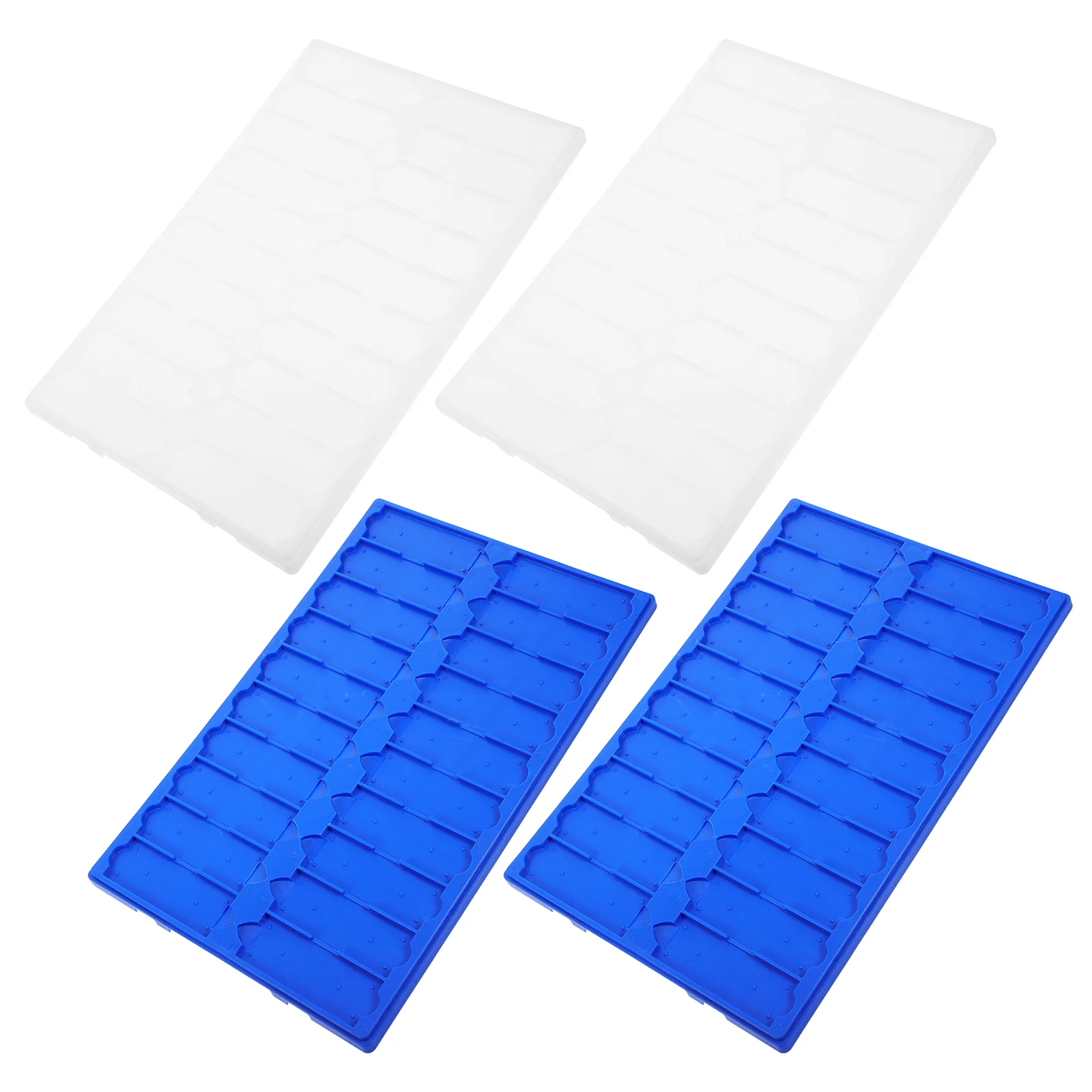 4 Pcs Slide Storage Plate Plastic Microscope Trays Plates Slideshow 20 Capacity