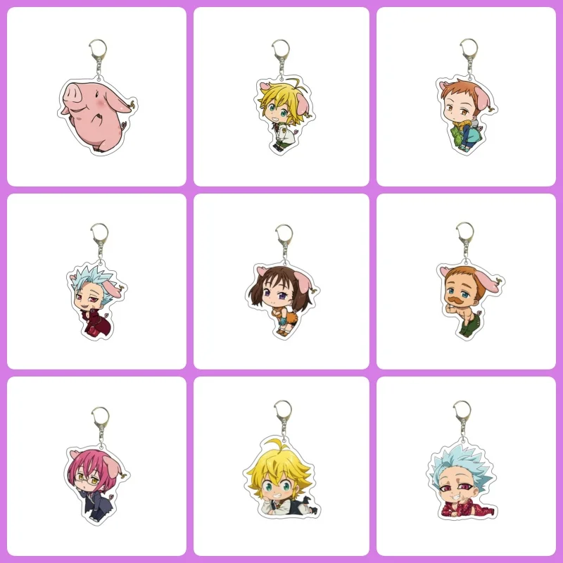 The The Seven Deadly Sins Anime Character Acrylic Keychain Double Sided Print Bag Pendant Cute Accessory Collectible Gift For Fans - Aliexpress Deal