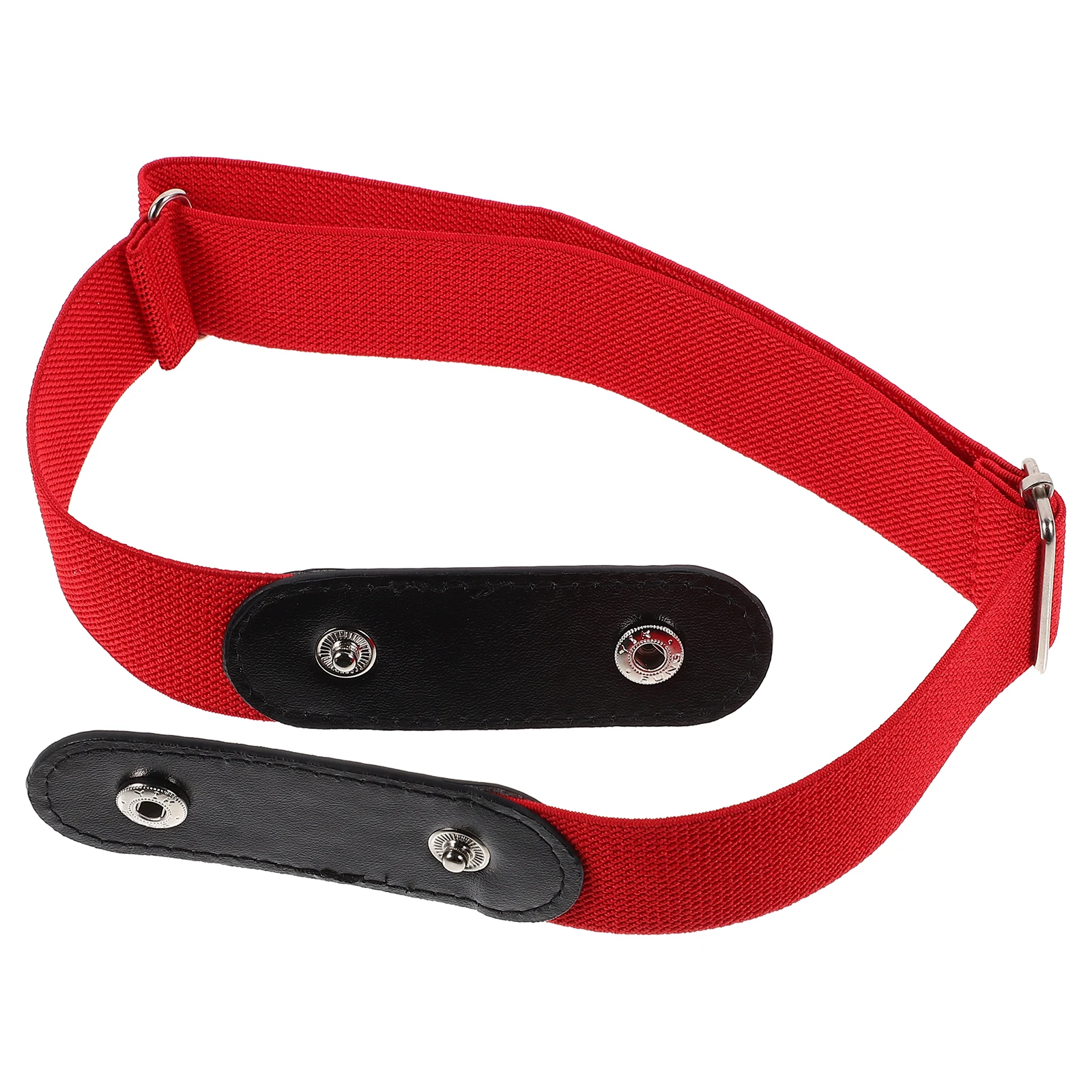 

Elastic Waist Belts for Women Shorts Invisible No Buckle Belt Red Color Adjustable Elastic Belt for Summer Skirts Pants