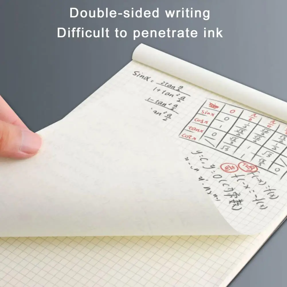 Cuadrícula de papel gráfico Reversible, almohadilla de papel de ingeniería para bocetos, toma de notas, 80 hojas, cuadrícula, cuaderno A5/b5/a4 para geometría