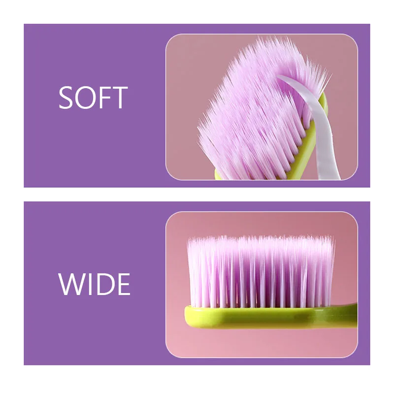 101 Hole High-density Soft Bristled Adults Toothbrush High Quality Cleaning Household Wide Head Toothbrush Dental Teeth Gum Care