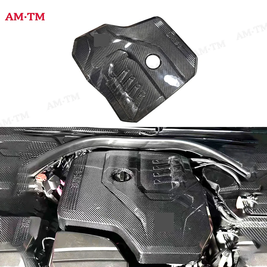 Dry Carbon Fiber Engine Hood Cover Trim Protector Panel Guard For BMW 3 4 5 Series G20 G22 G23 G30 G11 G14 G15 G16 G32 B48 2.0T