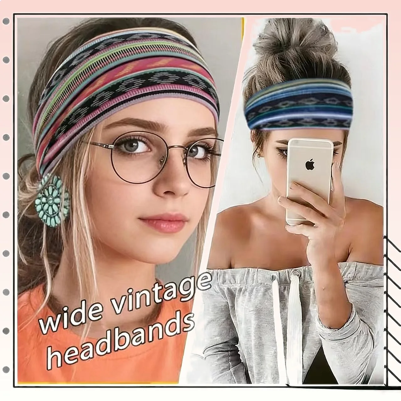 Cross-border Mandala Sports Headband Wide Sweat Absorbing Yoga Headband