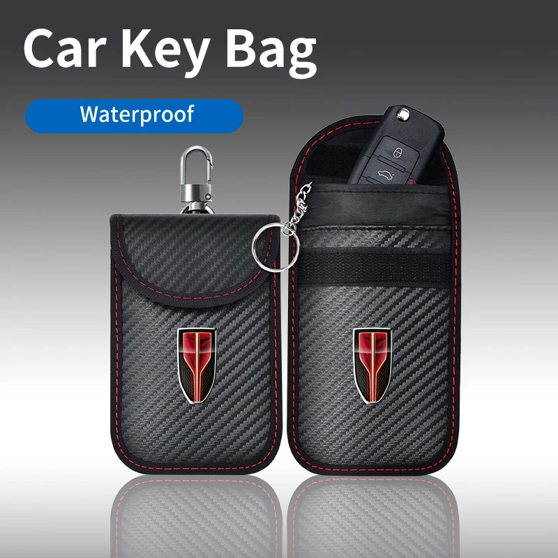 Car Key Case Signal Blocker Bag RFID Shielding Pocket For Hongqi H9 HS5 H5 H7 E-HS9 E115 HS7 LS7 2021 2022 2023